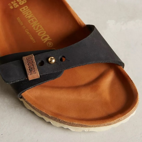 BIRKENSTOCK DELHI PREMIUM LEATHER SANDAL in Black 39 Narrow/8.5 - Picture 4 of 8